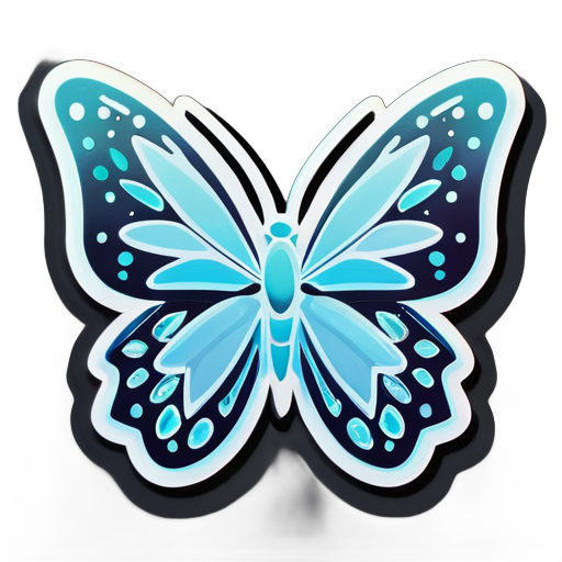 Borboleta de Cristal de Gelo sticker