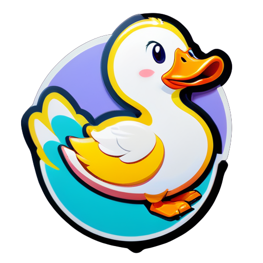 A girl sex duck sticker