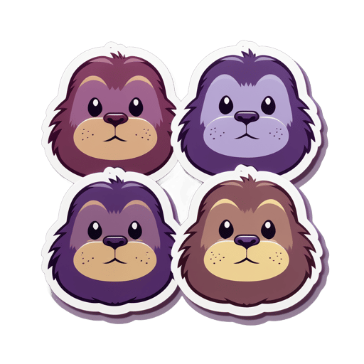 Heavyset Mauve Beavers sticker