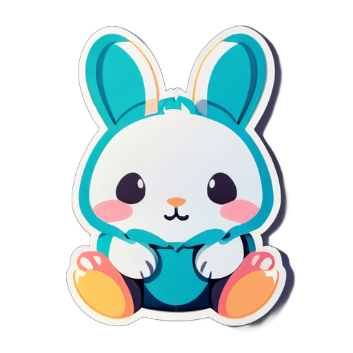 Cute rabbit sticker