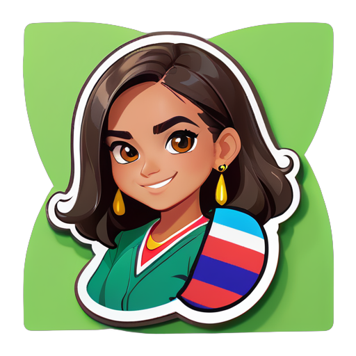 tiktoker costarricense Abigail Madrigal sticker