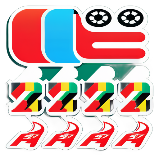 create a crazy formula 1 racing stickers
 sticker