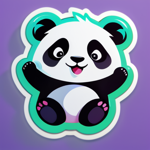 panda engraçado sticker