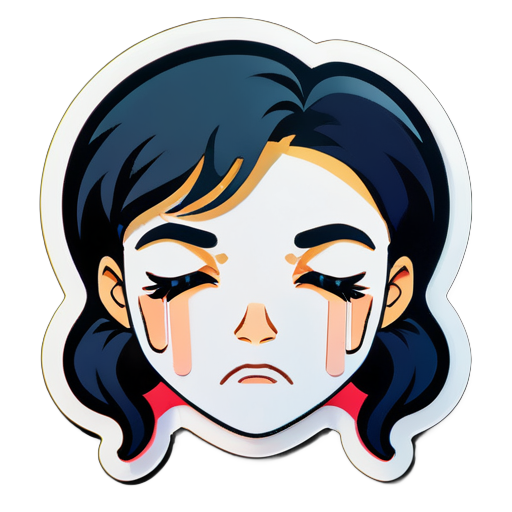 crying women sticker