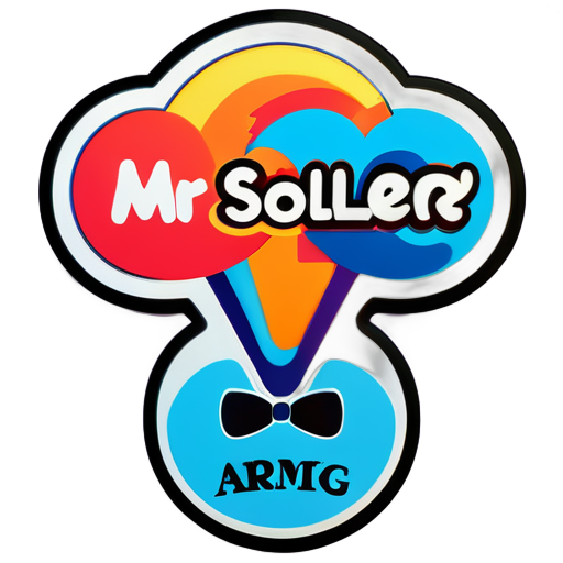 "MR Art Gallery" 이름 로고 sticker