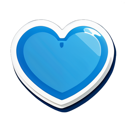 blue heart sticker