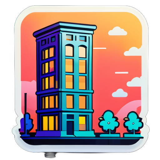 make a sticker which built a building sticker sticker