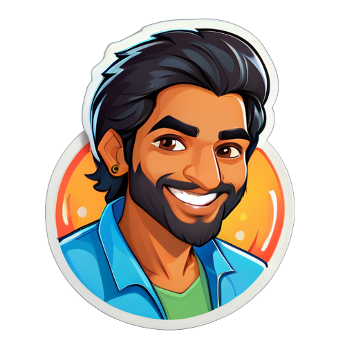 a sticker for indian guy sticker