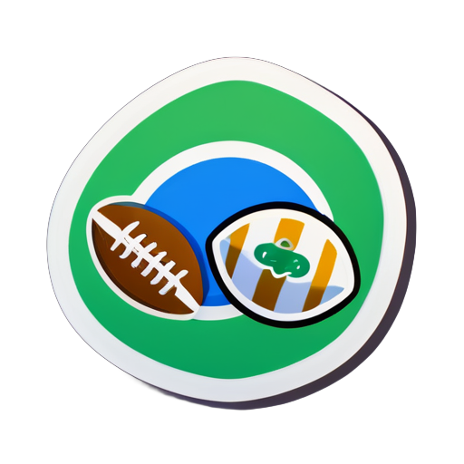 eating Football
 sticker