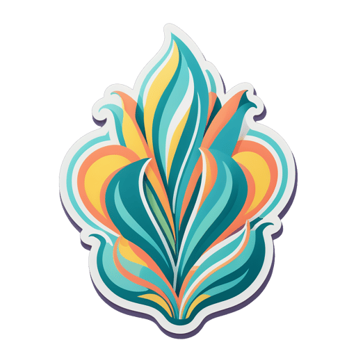 Zesty Zephyr Lily Zigzag sticker