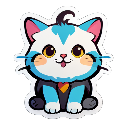 生成一个可爱的猫 sticker