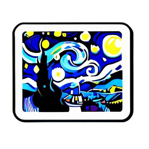 Vincent van Gogh Nuit étoilée sticker