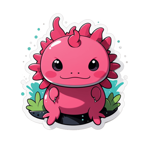 Meme de Axolote Contento sticker