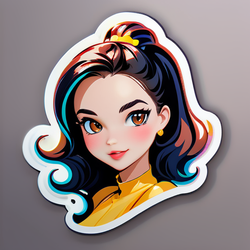 a beauty girl sticker