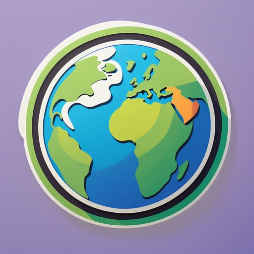 Eco-Friendly Earth sticker