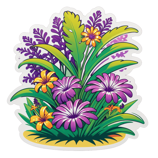 Lebendige Verbena Reise sticker