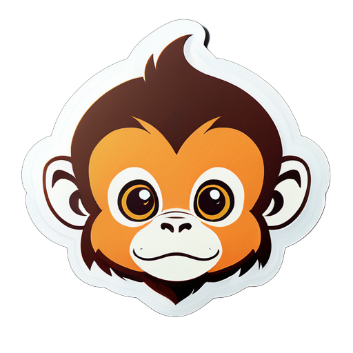 Baby monkey sticker