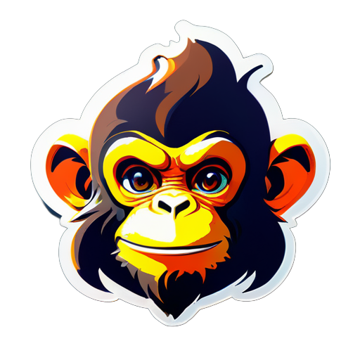 Create a monkey in the space sticker  sticker