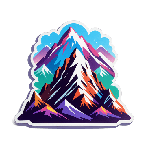 Erhabener Berg sticker