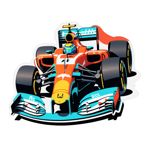 Formel Eins Auto sticker