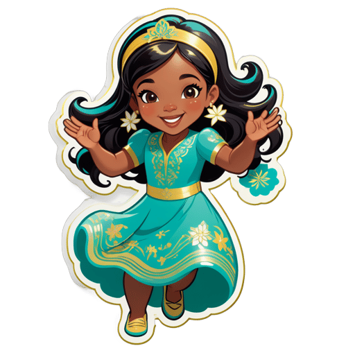 Jubilant Jasmine Joy sticker