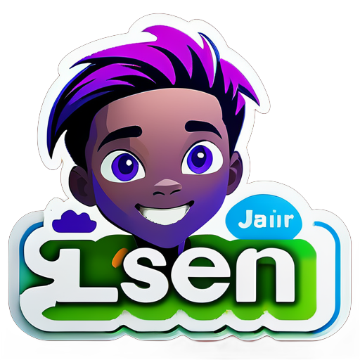 Autocollant avec le nom Jaden sticker