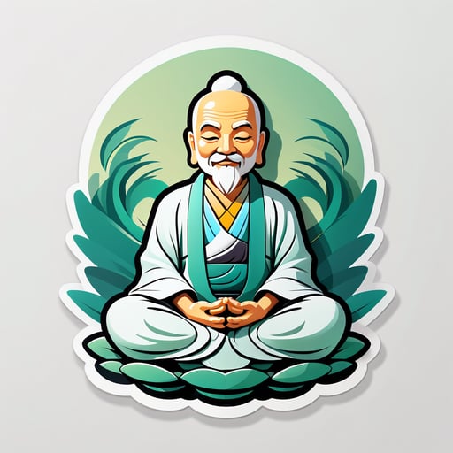 Maître Zen tranquille sticker