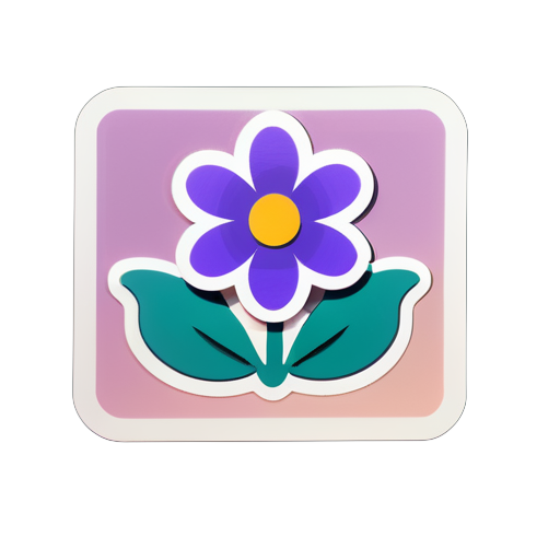 A blooming flower, just the flower has been replaced by an open box sticker