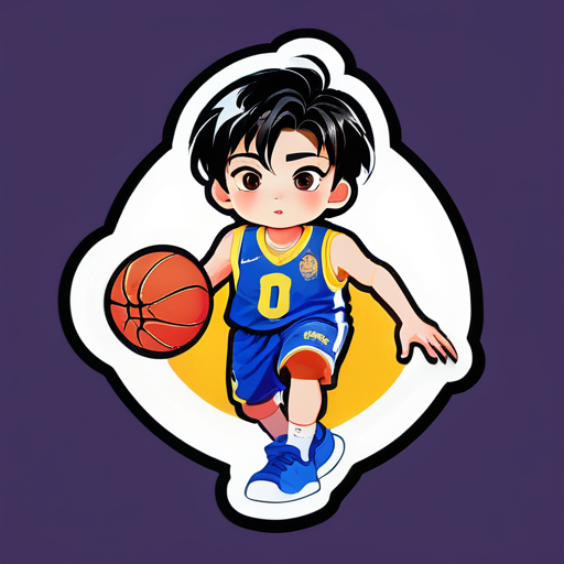 蔡徐坤, juega al baloncesto sticker