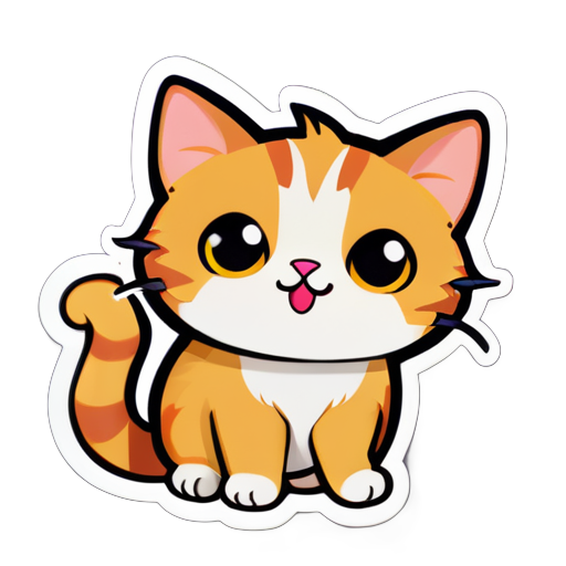 Generate a cute cat for me sticker