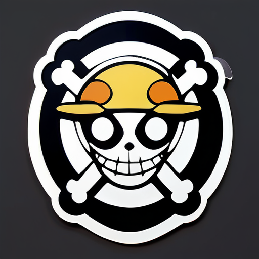 One piece anime logo 3D sticker