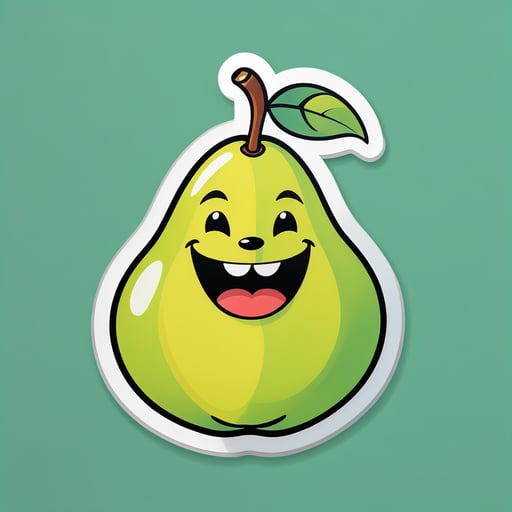 Grinning Pear sticker