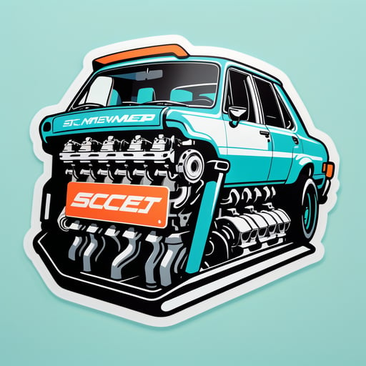 Motorraum sticker