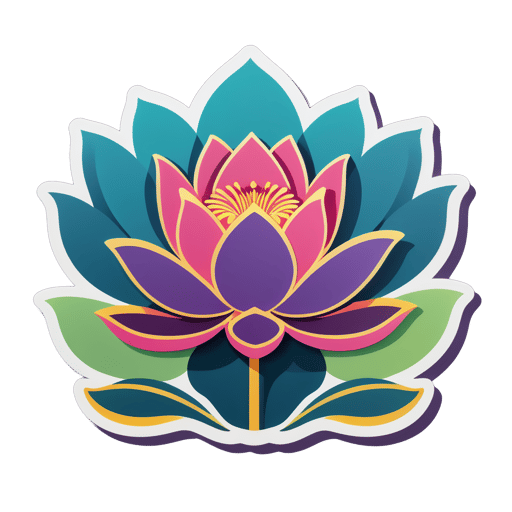 Blühender Lotus sticker