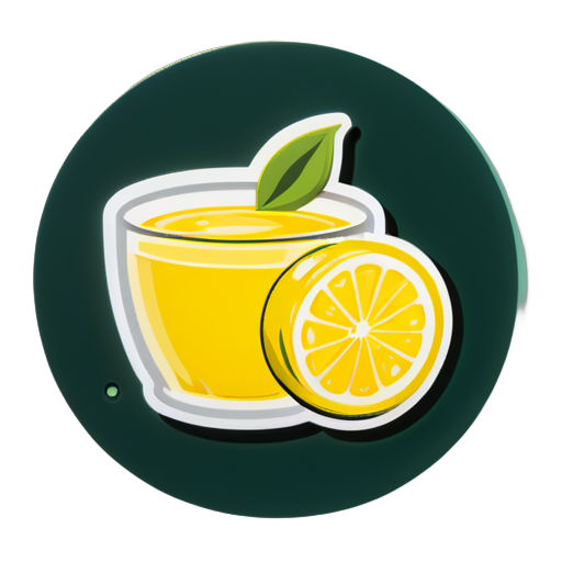 Lemon homemade tea sticker