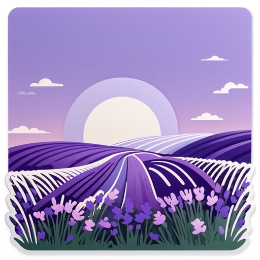 Campo de Lavanda Perfumada sticker