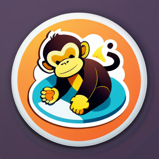 massagem pelo macaco sticker