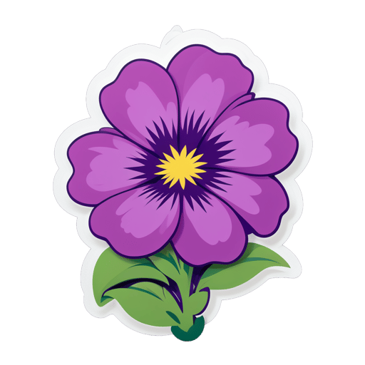 Playful Petunia Parade sticker