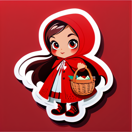 Autocollants Petit Chaperon Rouge sticker