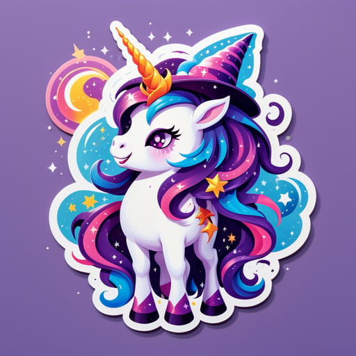 Magical Licorne Sorcière sticker