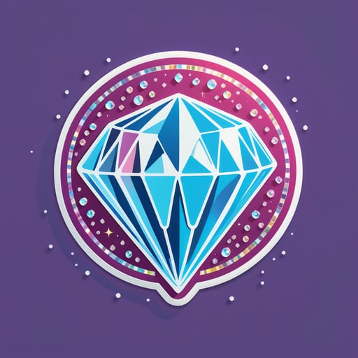 Diamant étincelant sticker