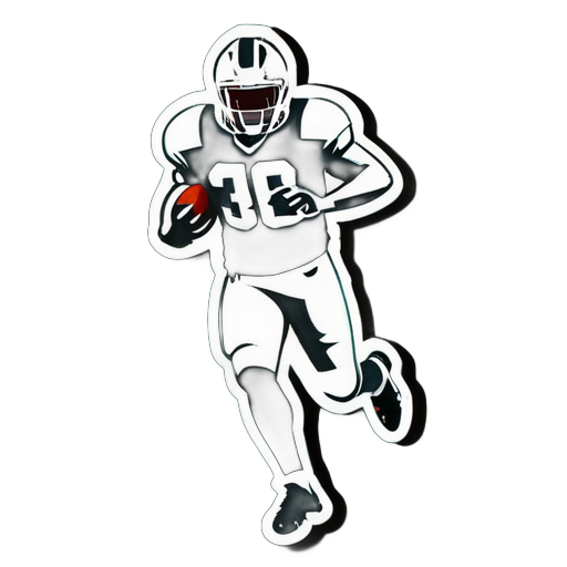 Football player sticker