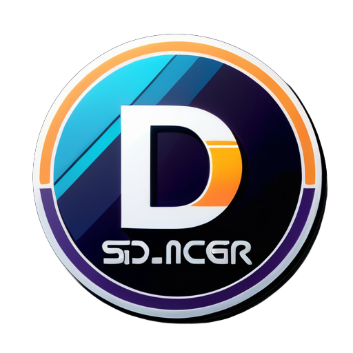 A COMPANY LOGO WITH THE NAME "D. Solar",MEAN DYNAMICE SOLAR ,UPSCALE,HOPELY. sticker