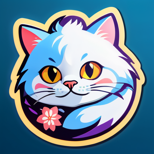 hermoso gato frío sticker