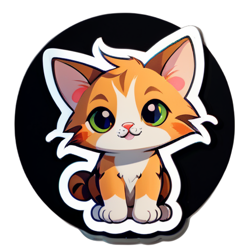 A cute little cat sticker