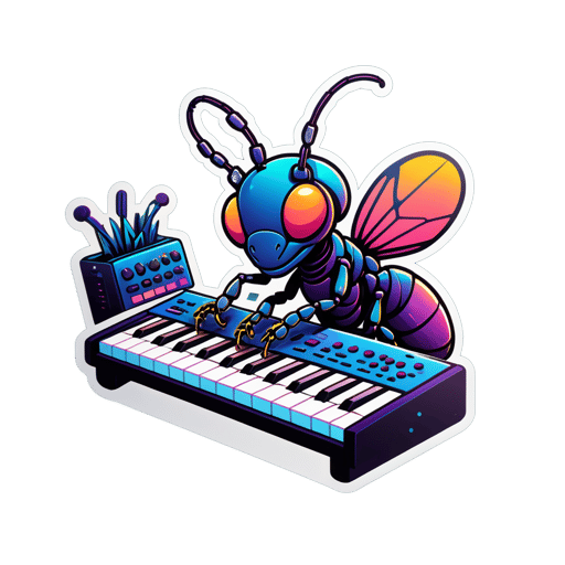 Ambient Ant with Synthesizer sticker