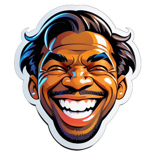 A Goodman face smile sticker