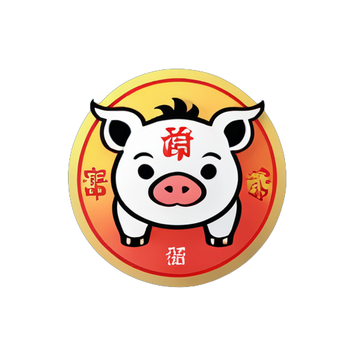 Twelve Chinese Zodiac Pig sticker