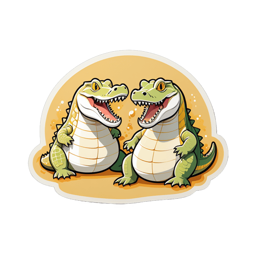 Énormes Alligators Beiges sticker