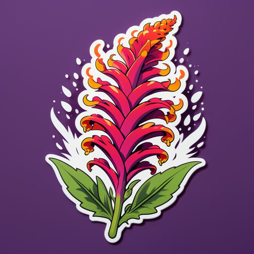 Fiery Foxglove Fury sticker